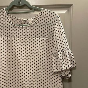 J Crew Swiss Dot Blouse